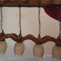 لوستر۴شعله چوبی آشپزخانه
