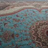 جفت فرش فیروزه ای