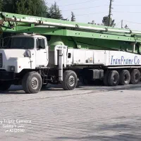 فروش پمپ دکل انتقال بتن همراه با ماشین کارت  پمپ