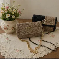 کیف مکرومه بافی روی تور