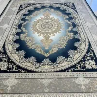 فرش سورمه ای کرم‌ 1200شانه و 1500شانه نخ اکرولیک