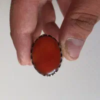انگشتر عقیق یمنی رکاب دست