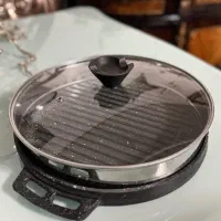 تابه دو‌طرفه گریل دار نو (درب شیشه ای)