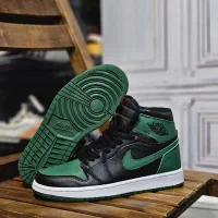 کتونی نایک جردن 1ساقدار مشکی سبزGreen کلاسیک