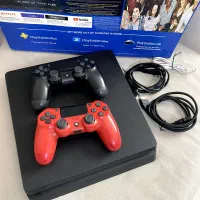 ps4 اسلیم یک ترابایت سالم با دو دسته و ۱۳ بازی