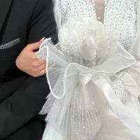 لباس بله برون عروسی دسته گل