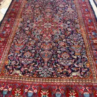 فروش جفت فرش دستی شش متری، پشمی با گل ابریشم