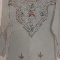 مانتو پیراهن کتان نخی خارجی ومانتو و کت بلندسایز۴۰