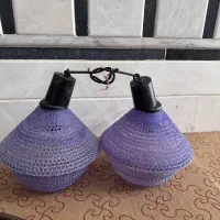 دو عدد لوستر فانتزی بنفش