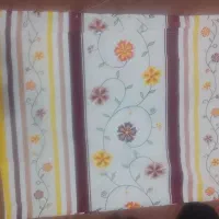 پارچه روتشکی تترون گلدار و پارچه   مخمل کفته