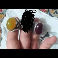 انگشتر فیروزه وسطی با یک عقیق تو مراسم گم کردم