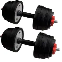 دمبل متغیر ۱۰ کیلویی چدنی بسته ۲ عددی (۲۰کیلو)