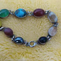 دستبند نقره 9نگین قشنگ