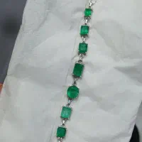 دستبند زمرد پنجشیر اصلی معدنی