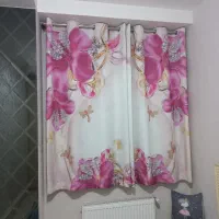پرده چاپی کتان .مدل پانچ