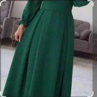 پارچه کرپ حریر سبز