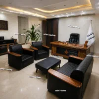 مبل اداری اطلس چوبی میز مدیریت غزال