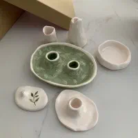 جا شمعی سفالی