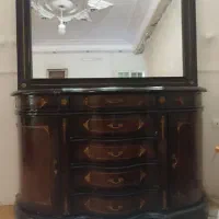 کنسول و آینه چوب گردو