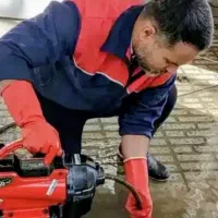 لوله بازکنی بافنربرقی وتخلیه چاهکازرون روستاهانظری