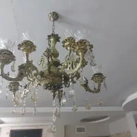 لوستر۱۰شاخه برنزی رنگ ثابت