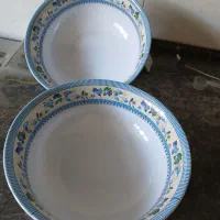 دوعدد سوپخوری چینی ودوعدد سوپخوری ملامین