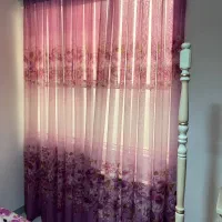پرده حریر طرحدار