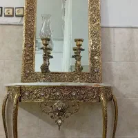 اینه و شمعدان و ساعت برنز