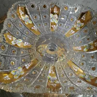 ظرف کریستال چک طلاکوب