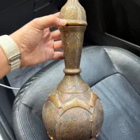 تنگ تزئینی قلم‌زنی برنجی کلکسیونی