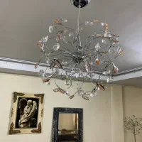 لوستر استیل به همراه آباژور
