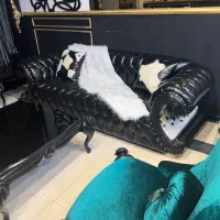 فقط کاناپه چستر تمام چرم مدل سیسیل ایتالیا