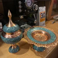 ظرف مسی فیروزه کوب