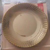 پیش دستی بلور طلایی