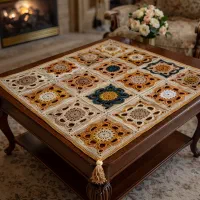 رومیزی دستبافت نفیس