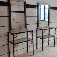 آینه و میز شیشه ای