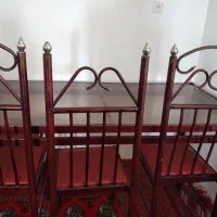 میز وصندلی ۶نفره رستورانی،میزتلفن تمام فلزی