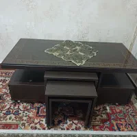 فروش جلو مبلی همراه ۳ عدد عسلیه چرخ دار