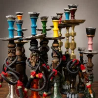 قلیون چوبی قلیون برنگی طعم دار قلیان