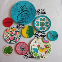 بشقاب دیوارکوب سفالی و جاعودی