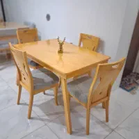 میز وصندلی ناهار خوری تمام چوب راش