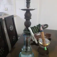 یک عدد قلیان چوب گردو اصل نشان بدید لوازم کامل