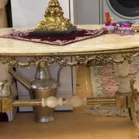 میز برنزی رویه مرمر