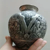 گلدان مسی تمام برجسته