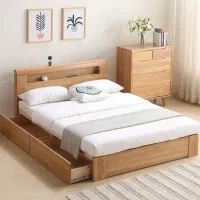 تخت خواب دونفره با پاتختی