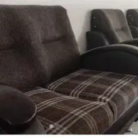مبل چرم ۸ نفره همراه با سه عسلی
