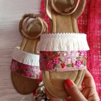 کیف و کفش و سربند و گوشواره مکرومه