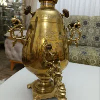 سماور برنز تخم مرغی