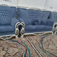 مبل 7 نفره نیمه استیل در حد نو