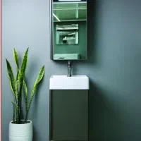 روشویی کابینت دار ایواریا دارای کمد pvc ضد اب